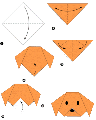 Оригами Собака