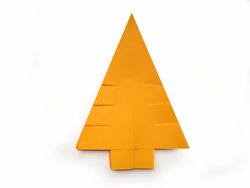 Оригами. Елочка из бумаги. Шаг 7