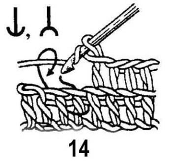 Вязание крючком. Рельефный столбик