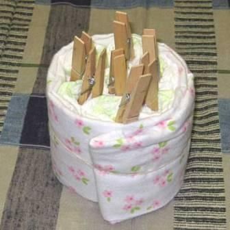 Верхний слой торта из памперсов Верхний слой торта из памперсов