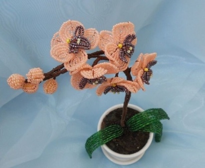 Мастер-класс по плетению орхидеи из бисера